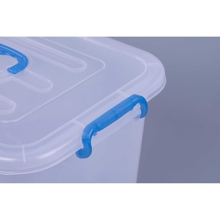 Basicwise Large Clear Storage Container With Lid and Handles, PK 3 QI003488.3